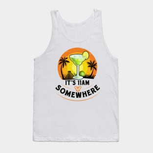 It's 11am Somewhere - Black Tank Top